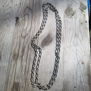 Vintage Silver chain necklace (48" long)